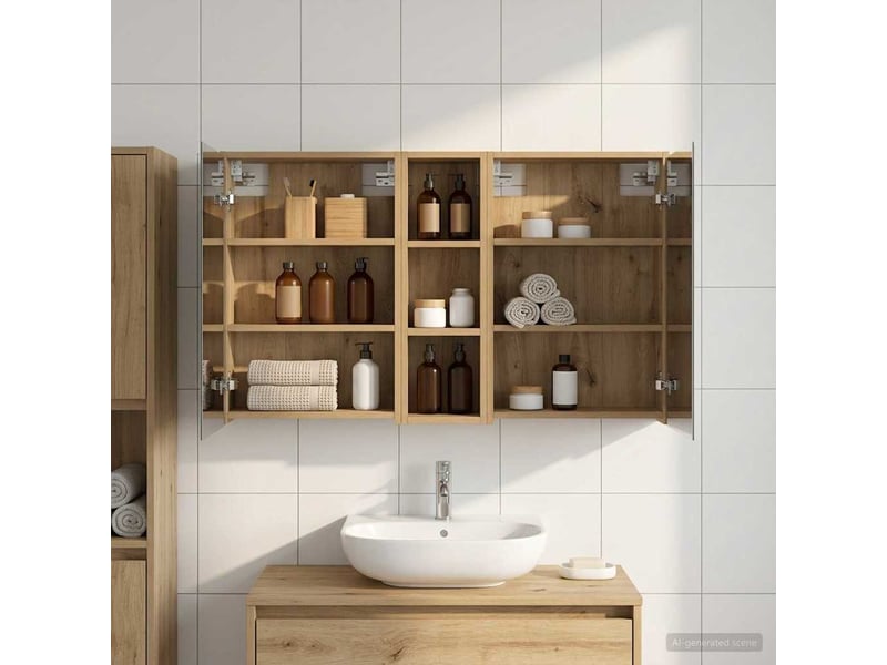  Ensemble de meubles de salle de bain 3 pcs 106x16x62.5 cm shl529  - Conforama B