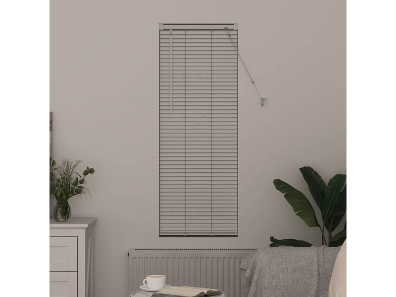 Store vénitien, store de fenêtre blanc 130 x 50 cm 25 mm aluminium cf47712 - Conforama C