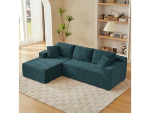Canapé droit fixe <strong></strong> <strong></strong> 4 places Tissu gris