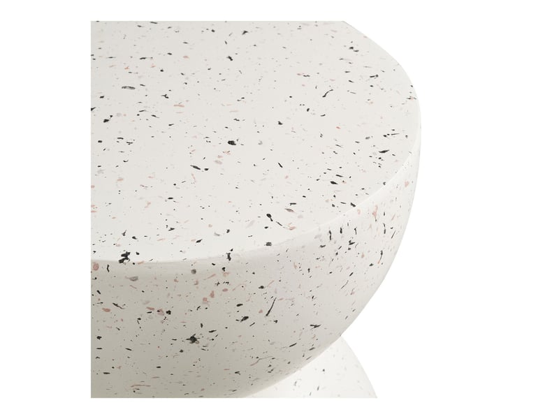  Table d'appoint bonita en fiberclay effet terrazzo ø40 cm  - Conforama C