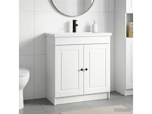 Ensemble de mobilier de salle de bain blanc brillant shl5735