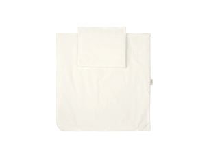 Parure 2 en 1 couette et lange d'emmaillotage 75 × 75 cm - écru uni waldin