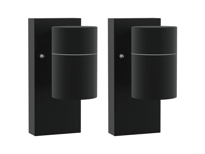  2 pièces applique murale extérieure noir 6,5x10,5x16 cm shl5912  - Conforama A