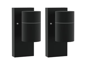 2 pièces applique murale extérieure noir 6,5x10,5x16 cm shl5912