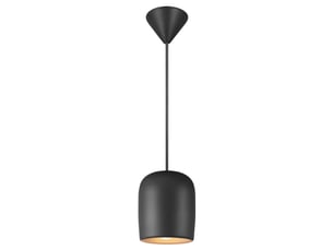 Suspension simplicité nordique, notti 10 en métal noir, ip20, nordlux