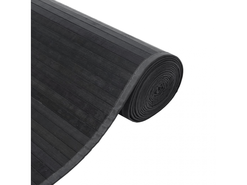  Tapis carré en bambou gris 100x100 cm - comfortxl 376940 - Conforama D