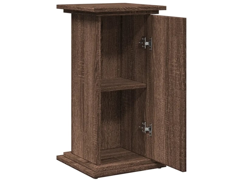  Piedestal avec rangement décoratif pour salon 31 x 30 x 60 cm utilisation pratique en bois d'ingénierie chêne marron 02_0050545  - Conforama C