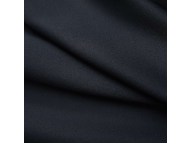  Lot de 2 rideaux occultants, rideaux black-out avec crochets noir 140x175 cm cf44881  - Conforama D
