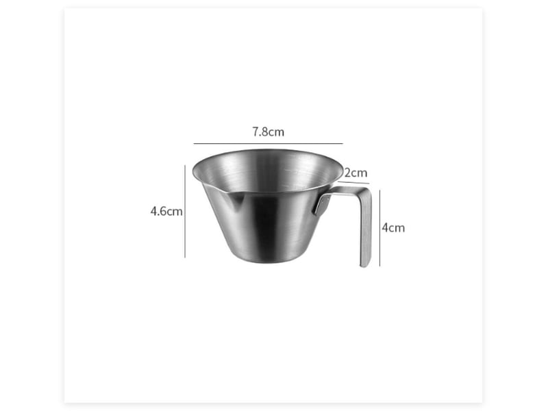  Tasse à mesurer expresso en acier inoxydable 304 avec échelle pour une mesure précise du volume du café avec bec verseur résistant aux déversements et  - Conforama B