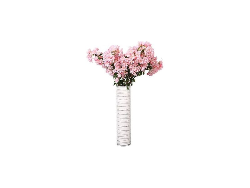  Fleur artificielle 105 cm faux cerisier fleur arbre 3 fourche sakura branche fleur artificielle soie de mariage fond décoration murale  - Conforama C