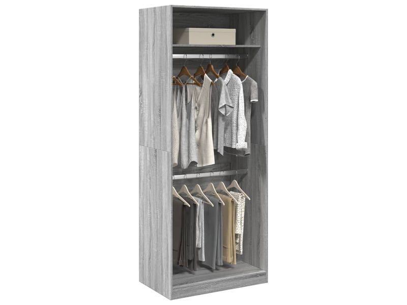  Garde-robe, armoire de rangement sonoma gris 80x50x200 cm bois d'ingénierie shl53862  - Conforama B