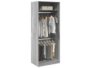 Garde-robe, armoire de rangement sonoma gris 80x50x200 cm bois d'ingénierie shl53862