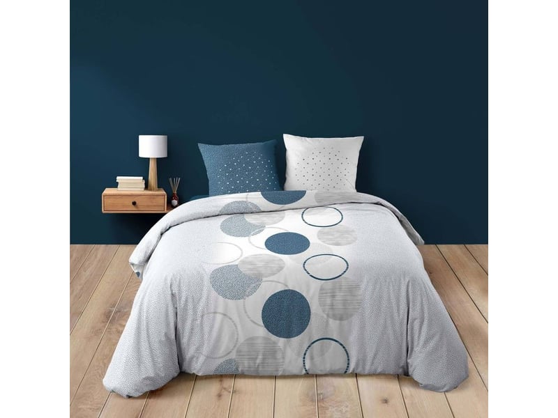  Housse de couette 260x240 + 2 taies voie lactée coton  - Conforama A