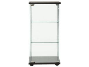 Armoire de rangement design moderne pour salon 42,5 x 36,5 x 86 cm espace optimisé en verre trempé noir 02_0046712