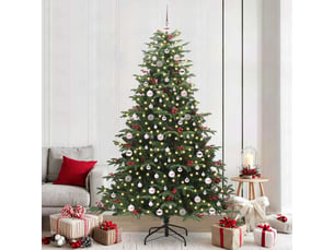 Sapin de noël - arbre de noël artificiel vert 240 cm pvc, métal et plastique