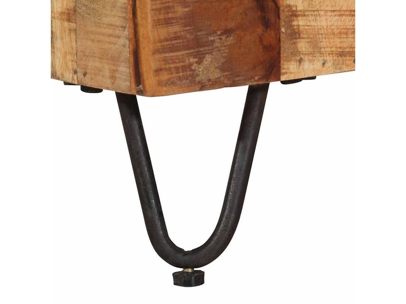  Meuble tv - banc tv - meuble de rangement 110x30x40 cm bois massif de manguier  - Conforama E