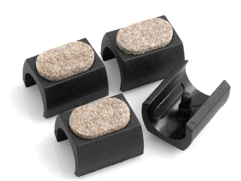 Lot de 4 patins en feutre de 21 mm avec clip, patins réducteurs de bruit pour chaises de console  - Conforama B