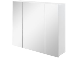 Armoire murale de salle de bain avec 3 portes miroir et étagères réglables en mdf blanc dim. 70l x 15l x 60h cm