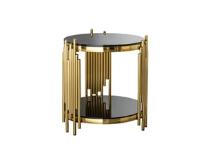 Table basse rond(e) coloris bicolore OKWISH  - 45 cmx45 cm
