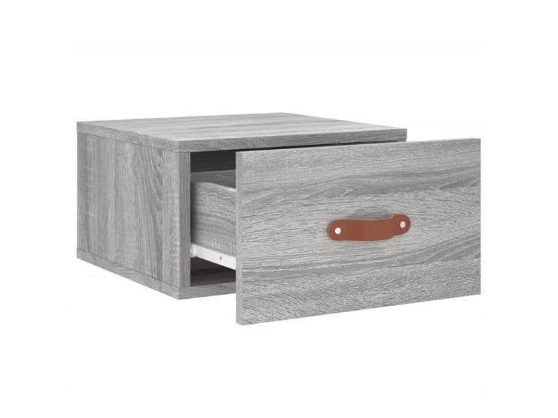  Table de chevet - cabinet de chevet - table de nuit murale sonoma gris 35x35x20 cm  - Conforama C