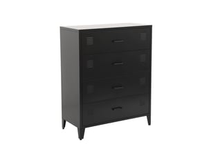 Commode 4 tiroir(s)      coloris noir largeur 101 cm