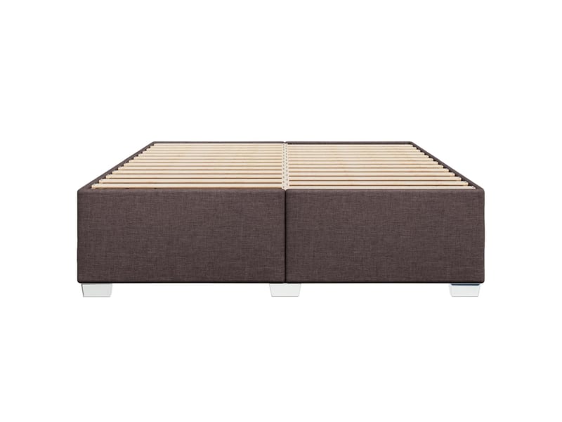  Lit double- lit adulte -  cadre de lit sans matelas marron foncé 200x200 cm tissu  - Conforama C