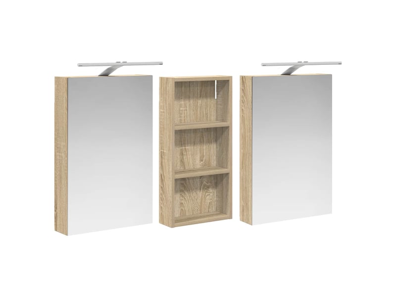Ensemble de meubles de salle de bain 3 pcs 110x10.5x60.5 cm shl590 - Conforama E