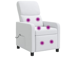 Fauteuil relax manuel VIDAXL Tissu blanc