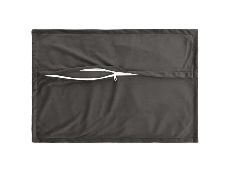  Lot de 2 coussins avec oreiller, coussins décoratifs houten gris foncé fløjl cf51055  - Conforama D