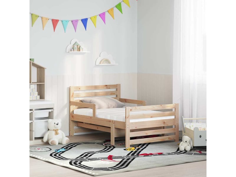  Lit simple- lit adulte -  cadre de lit avec matelas extensible marron 80 x 200 cm  - Conforama B
