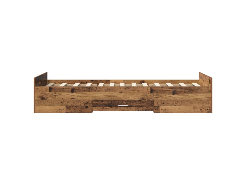  Lit simple- lit adulte -  cadre de lit avec rangement avec tiroir bois ancien 80 x 200 cm  - Conforama D