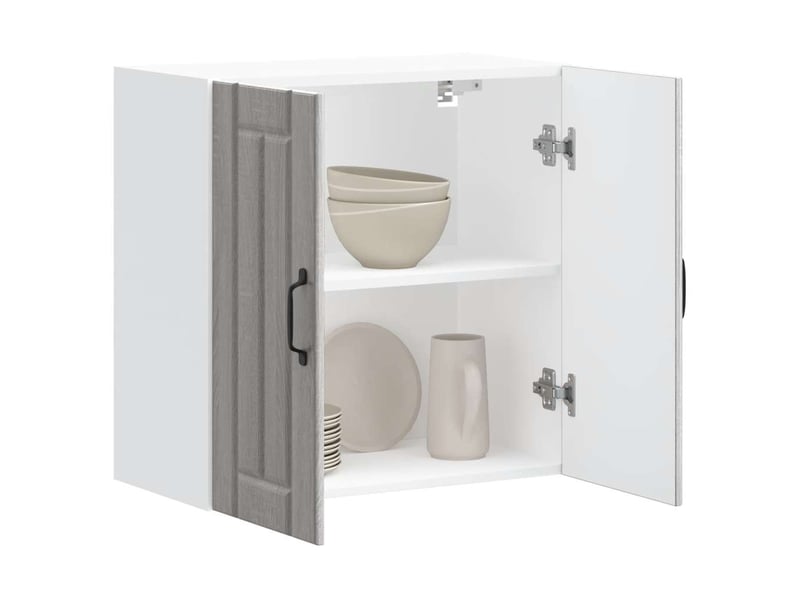 Meuble de rangement, armoire murale de cuisine lucca sonoma gris bois ingénierie shl5854 - Conforama B