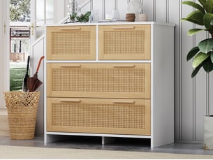 Buffet 0 porte(s)  4 tiroir(s) BGSRYAO  - 80 cm coloris marron 