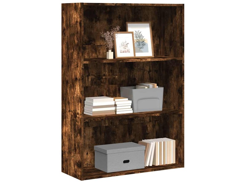  Bibliothèque, étagère de rangement chêne fumé 80x30x114 cm bois d'ingénierie  - Conforama B