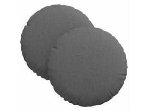 Lot de 2 coussins de siège, coussins décoratifs tissu gris foncé ø30 x 13 cm cf59828