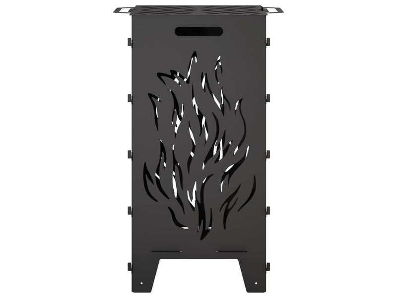 Brasero exterieur, foyer de cheminée noir 47x38x75 cm acier  - Conforama D