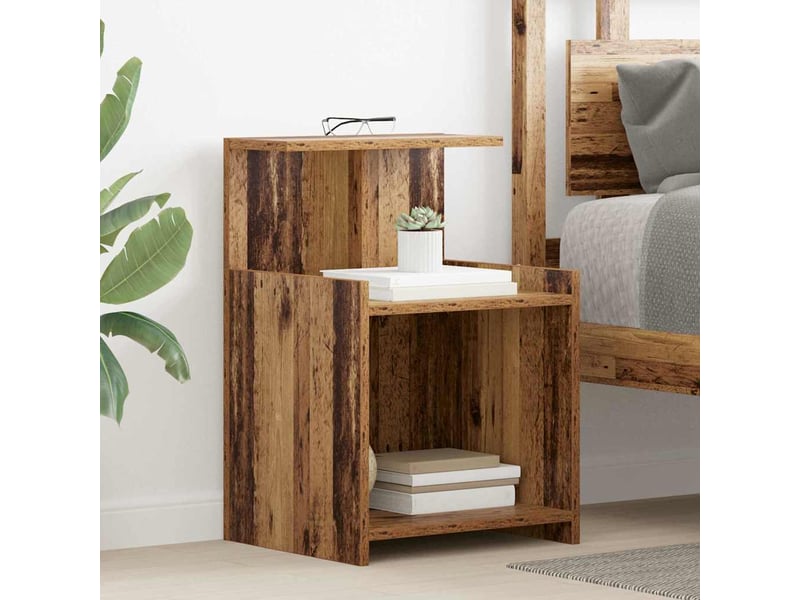  Table de chevet bois ancien 40 x 35 x 60 cm bois d'ingénierie  - Conforama C