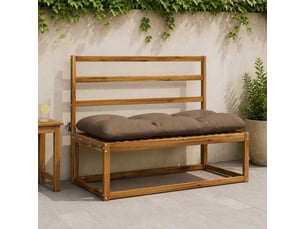 Coussin de banc, coussin d'assise, coussin de canapé vianen 100 % polyester taupe 110 x 50 x 12 cm cf53996