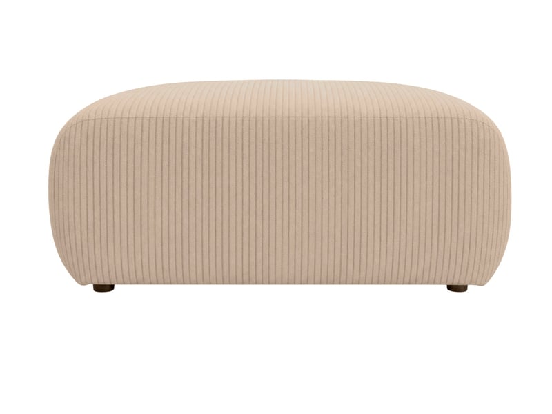  Portofino - pouf en petit velours côtelé café 105x57x40  - Conforama A