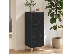 Armoire à tiroirs, rangement bureau noir 33 x 34,5 x 90 cm bois d'ingénierie shl7261