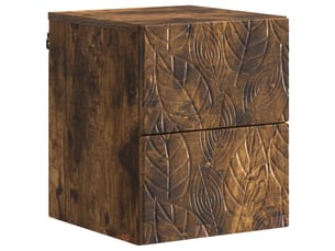 Table de chevet - cabinet de chevet - table de nuit mural chêne fumé 34,5 x 33 x 40 cm