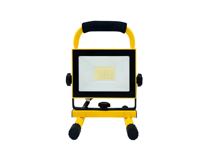  Fabrilamp coyote projecteur led portable 100 w, 8 000 lm, 6500 k, ip65, jaune et noir 243781009 - Conforama A