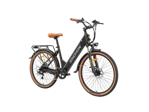 Vélo électrique de ville sinohon em300, 26, 7 vitesses, marron