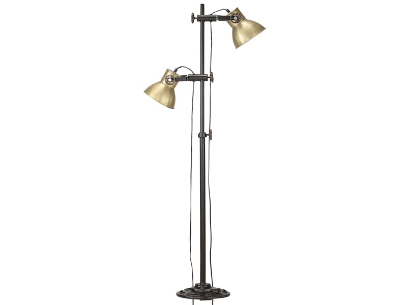  Lampadaire avec 2 abat-jour laiton e27 fonte  - Conforama C