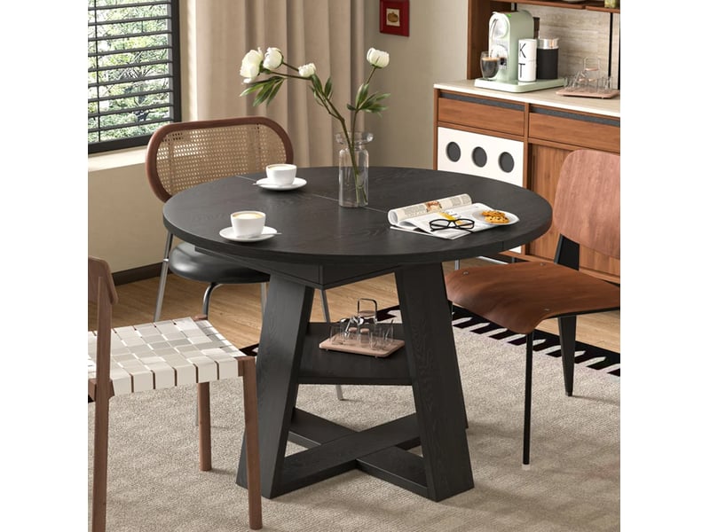  Table à manger extensible 4 à 6 personnes avec rangement evryae  - Conforama B