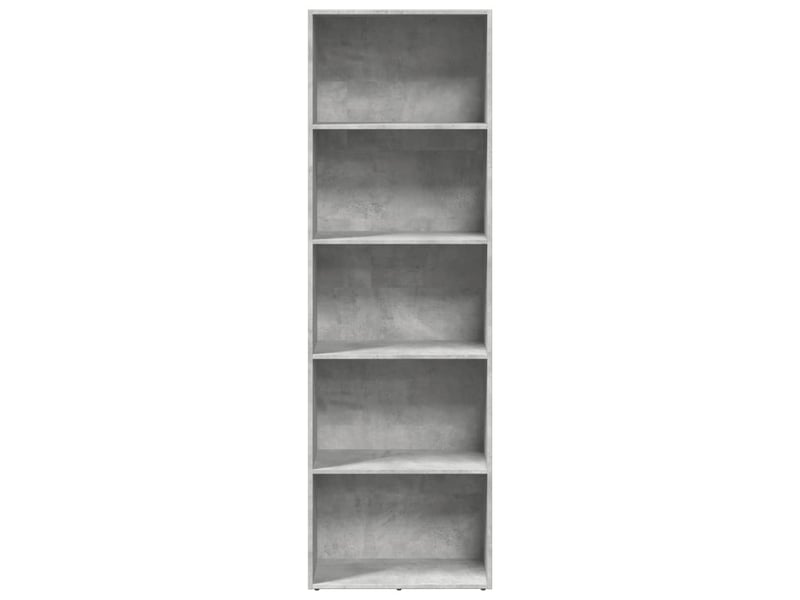  Bibliothèque, meuble de rangement salon gris béton 60x30x189 cm bois d'ingénierie  - Conforama D