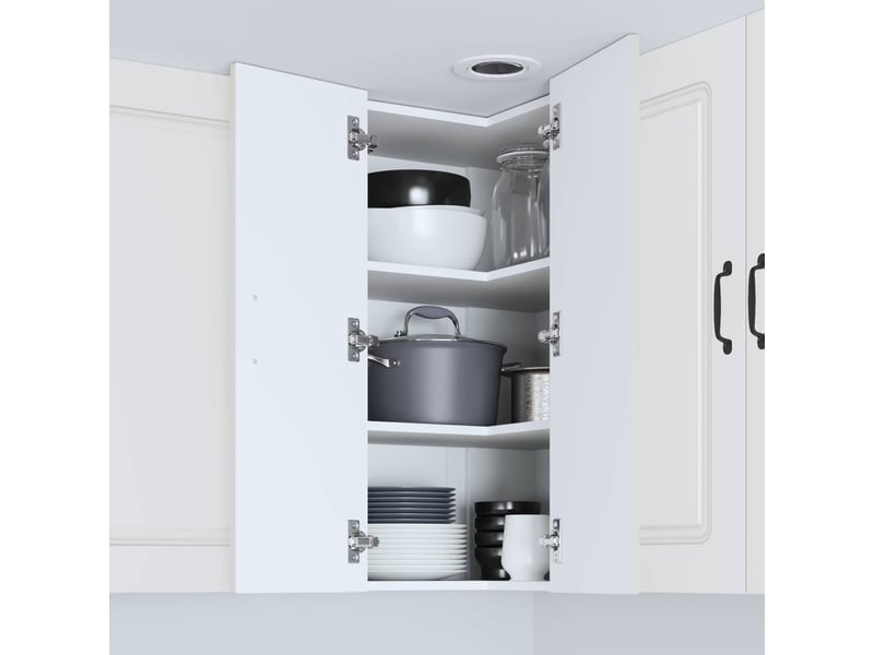 Meuble mural de cuisine | armoire de cuisine blanc 57x57x80cm - Conforama D