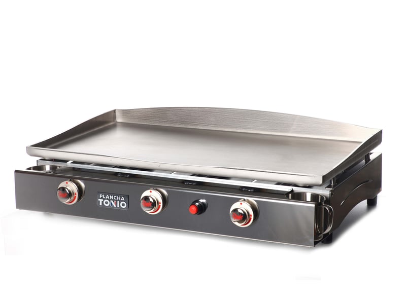  Plancha gaz lagoa 3 feux tout inox  - Conforama A