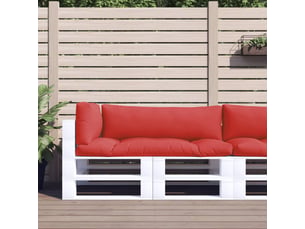 Lot de 3 coussins de palette, coussins de canapé rouge tissu cf59708