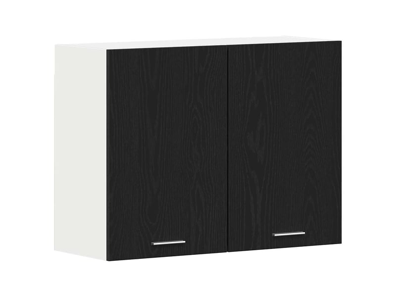  Meuble de rangement, armoire suspendue lyon chêne noir 80x31x60cm shl1589  - Conforama A